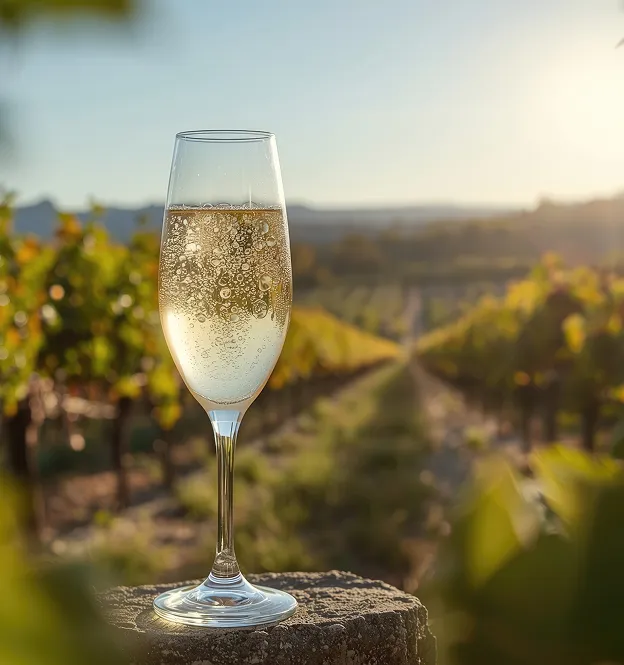 verre de chamlpagne à Dormans près d'Epernay dans la Marne 51